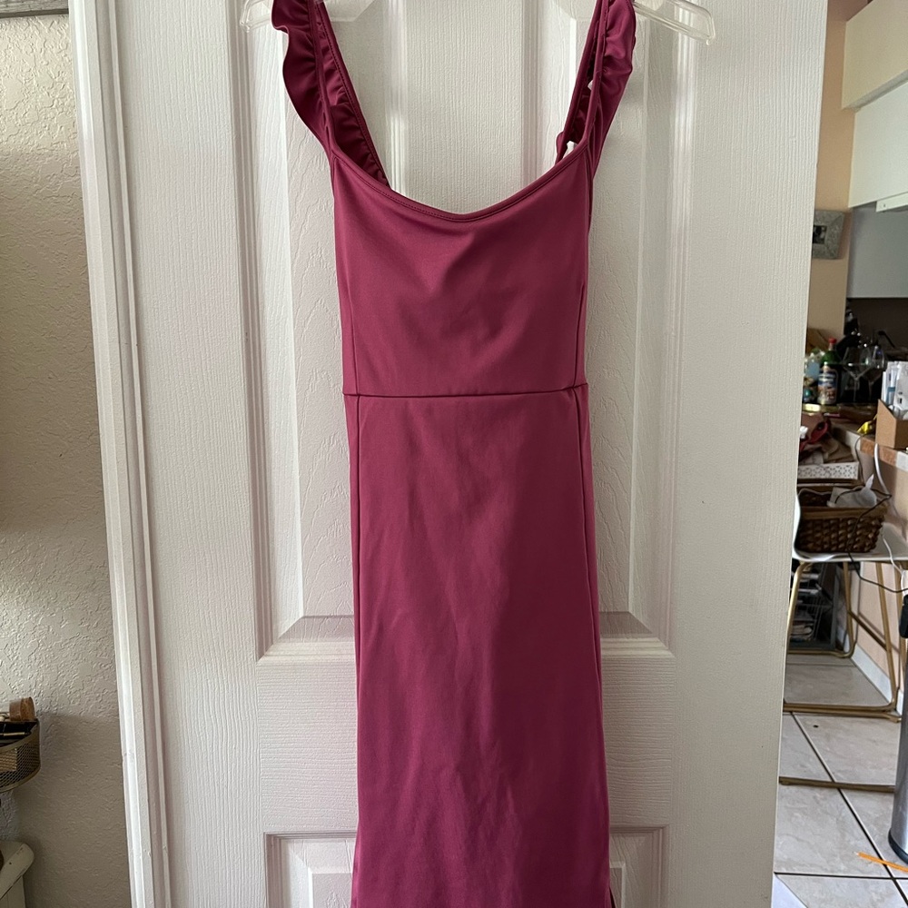 Sincerely Jules Athleisure pink Dress with ruffled straps